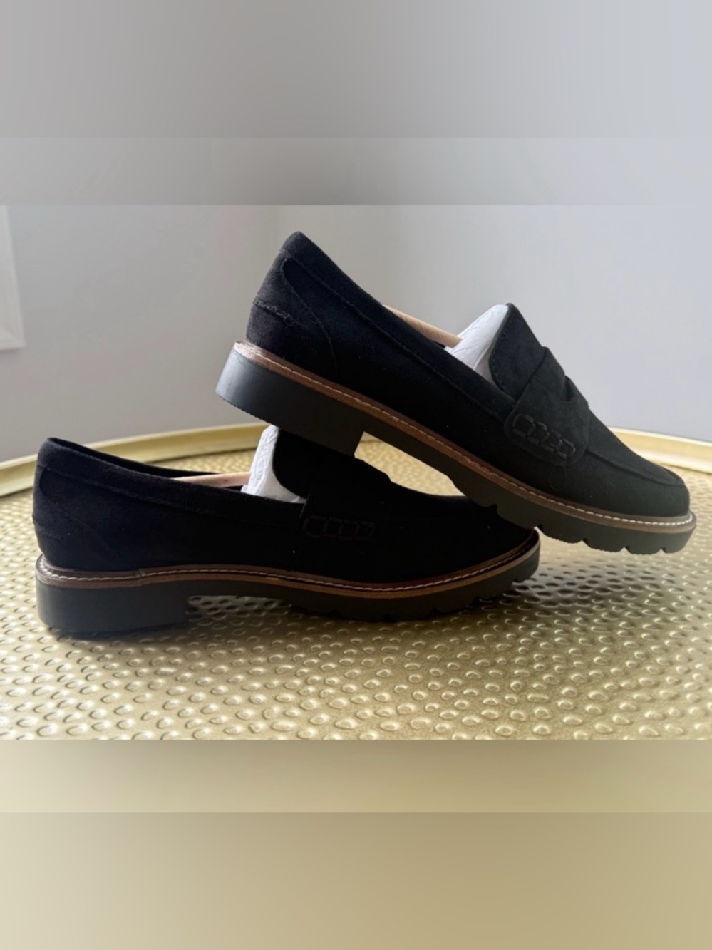 Ann Klein Flex black suede loafers - Picture 2 of 5